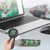 2-inch Digital Microscope 100X Zoom Magnifying Glass With Illuminated Light Coin Magnifier With 2 Color Light Mode Rechargeable