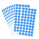 Number Inventory Stickers Round for Clothes Shoes Sports Events Scrapbooking