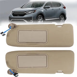 Sun Visor Driver&Passenger Beige W/Light Mirror 83280-TLA-A12ZA 83230-TLA-A61ZA For Honda CR-V CRV 2017- 2022