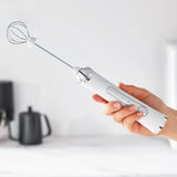 Portable Electric Milk Frother 3 Speeds USB Rechargeable Stainless Steel Silent Handheld Foam Maker for Coffee Egg Beverage