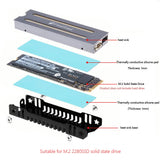 ARGB M.2 2280 NVME SSD Heatsink with Silicone Thermal Pad Solid State Drive Radiator Aura Sync Aluminum Alloy PC Accessories