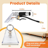 A78E-Multi-Functional Steam Spray Suction Head With 1/4" Quick Disconnect Coupler Valve For Shop Vac Mytee Vacuum Extractors