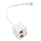 3X RJ 11 6P 4 C Connector 2 X Jack Port M / F Splitter Phone Adapter Cable Beige