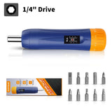Professional Preset Torque Screwdriver 1-6 Nm 1/4'' Drive Precision Adjustable Torque Wrench Tools Set for Bike Repairing