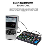 AF7 Mixer Analog Mixer Merged Digital Sound Card 7 Channels Personalized Function Settings Analog Mixing Console
