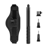 For Insta360x5 / Osmo360 / Gopro Panoramic Motion Camera Belt Fixed Selfie Stick Accessories with 1.1m Telescopic Selfie Stick
