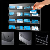 Acrylic Business Card Holder Horizontal Pre Drilled Card Storage Sticker Display Stand Hanging Organizing Marketing Holder