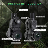 NV700S Night Vision Scope Waterproof Infrared Monocular Telescopes 4X-14X 1080P HD Wifi IR Camera Recorder for Hunting