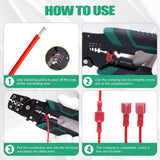 100Pcs Nylon Spade Quick Disconnect Connectors Kit,Electrical Insulated Terminals,Male and Female Wire Crimp Terminal 22-10 AWG