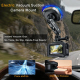 Magnetic Vacuum Suction Car Phone Holder - 360° Rotating, Electric Vacuum Cup Mount, Universal for Car Interior Filming