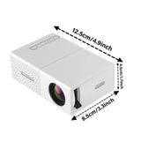 Projector Portable Small Design, HDMI USB Interfaces, Built-in Speaker, EU/US Plug Choices for Travel Use