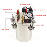 with Safety Regulating Valve Max Pressure 8Bar Stainless Steel Side Discharge Dispenser Pressure Tank 5L Fluid Dispensing Bucket