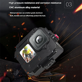 ABWG-80M Waterproof Case for GoPro12/11/10 Aluminum Underwater Deep Diving Housing Protective Case with 52mm Filter Mount