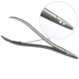 Mini Portable 7 Inch Silver Stainless Steel Clamp Hair Extension Plier with Two Holes Keratin Hair Extensions Removal Tools