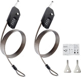Trail Camera Steel Tree Mounts Locking Cable with Adjustable Combination Lock, Flexible Retractable Steel, 6.6ft Long Cable