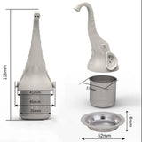 10pcs Elephant Fine Mesh Tea Infusers for Loose Tea Strainers with Tray