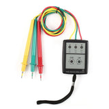 3-Phase Alternating Current Phase Meter Portable Phase-sequence Tester Digital Phase-order Indicator Phase Sequence Detector