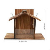 2025 New Natural Pine Squirrels Feeding Station With Clear Observation Window For Garden Installation