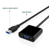 USB 3.0 To VGA Adapter Multi-Display FHD Video Converter Support for Windows Computer Desktop Laptop PC for Monitor Projector