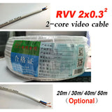 50M Core 2 Wire Cable 20m/30m/40m For Video Intercom/ Door Phone Doorbell Cables
