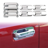 Exclusive For Ford F150 2015-2020 Door Handles Covers + Door Bowl Protector Covers Trim Accessories Kit ABS Silver