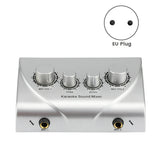 E-Easy To Use-Karaoke Sound Mixer Portable Sound Mixer Professional Audio System Karaoke Dual Mic Inputs Audio Sound Mixer EU Pl