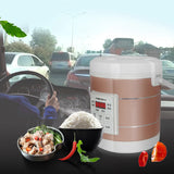 Universal 12V 24V Rice Cooker for Car Truck 1.6L Heating Lunch Box Soup Porridge Cooking Pot Food Steamer Meal Heater Warmer