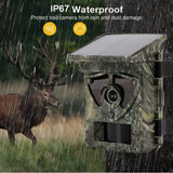 BSTCAM 4K WiFI 60MP Solar Powered Night Vision Infrared Photo Traps Waterproof Trail Camera for Wildlife Monitoring Hunting