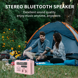 Multifunctional Solar Hand Crank Radio Portable AM/FM/NOAA Radio Bluetooth Speaker With LED Reading Lamp For Outdoor