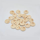 500pcs Wooden Handmade Button 2 Hole DIY Decor Sewing Buttons