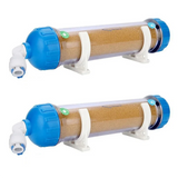 2X Water Filter Refillable T33 Housing DIY Fill Water Filter With  Exchange Resin Transparent Reverse Osmosi