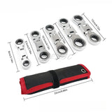 5pcs/set of Adjustable Ratchet Wrench Set 8   10-12   13-14   15-16   18-17  19mm