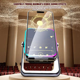 Auto-induction Wireless Induction Speaker RGB Ambient Light Dual Mode Bluetooth Speaker Portable 360° Rotation Phone Stand
