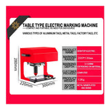 200 * 130mm desktop pneumatic/electric marking machine, portable aluminum and metal nameplate engraving machine