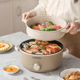 3L Electric Hot Pot - Non-Stick Multi-Cooker for Steaming & Cooking (Household Appliance, Fast Heating, Easy Clean, 800W)