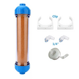 2X Water Filter Refillable T33 Housing DIY Fill Water Filter With  Exchange Resin Transparent Reverse Osmosi