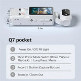 1080P Wifi Video Recorder Camera With 180° Rotating Lens Handheld Body Camera, POV Vlogging Camera Includes 32GB Storage C