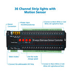 Led Stair Controller 36 Steps Internet Celebrity Smart Human Body Induction Step Sensor Led Lighting Controller for Stairs