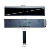 Vsdisplay 1920X360 Ultra Wide Screen Monitor Android Digital Stretched Bar Lcd Monitor Usb Autoplay 24'' Lcd Advertising Display