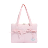 New 14inch Laptop Shoulder Bag Bowknot Large Capacity Tablet Sleeve Case Multifunctional Shockproof Laptop Handbag Travel
