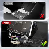 For Tesla Model Y Juniper 2025 Model 3 Highland 2024 2025 Accessories Under Screen Storage Organizer-Hideable Design