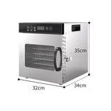 8-layer Capacity Dryer Dried Fruit Machine Commercial and Household Smart Touch Visual Door Lighted Food Dehydration Dehydrator
