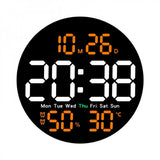 10Inch LED Digital Wall Clock with Remote Control Temperature Humidity Date Week Display Countdown Timing Electronic Alarm Clock