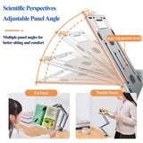 Book/Tablet Holder Adjustable 360° Rotatable Laptop Tablet Stand Clamp, Aluminum Alloy Bracket Holder for Desktop Bed Reading