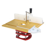 Table Top Router Lift with Top Plate Router Lifting Base Woodworking Slotting Trimming Chamfering