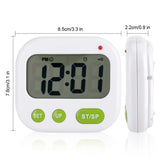 Music/Vibration Digital LCD Alarm Clock Electronic Kitchen Timer with Backlight
