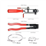 2Pcs CV Boot Clamp Pliers Set With 20Pcs Crimp Bands, Joint Boot Clamp Crimp Pliers, Axle Pliers Car Banding