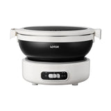 1.2L Folded Electric Cooking Pot Portable Multicooker Travel Rice Cooker Split Hot Pot 304 Stainless Steel Electric Skillt 500W