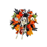 2025 New Waterproof Halloween Party Wreath Maple Leaf Skeletons Bone Foams Materials