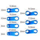 7pcs Pipe Joint AC Lines Angled Disconnect Mixed Size Plastic Car Fuel Line Angled Disconnect Portable Auto Accessories